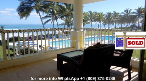 photos for SOLD - CABARETE: FIRST-LINE ON THE BEACH, EXCLUSIVE 2-BEDROOM APARTMENT